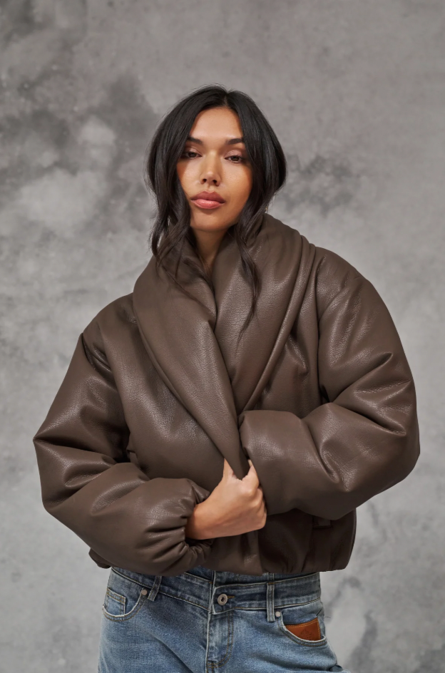 Oversized Collar Puffer Jacket