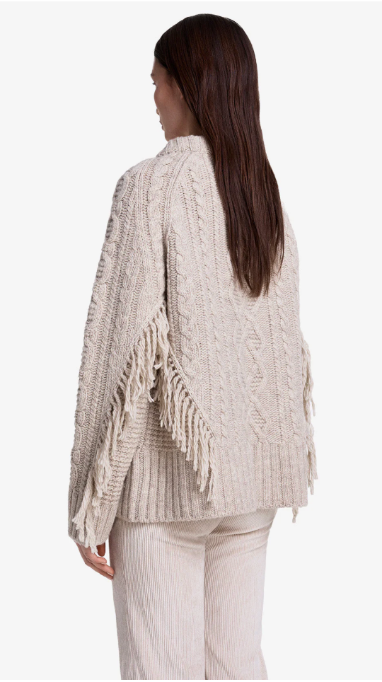Crewneck Fringe Sweater